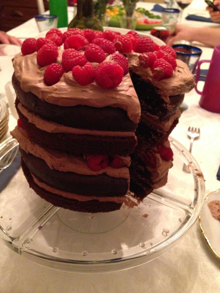 chocolate rasperry cream cake